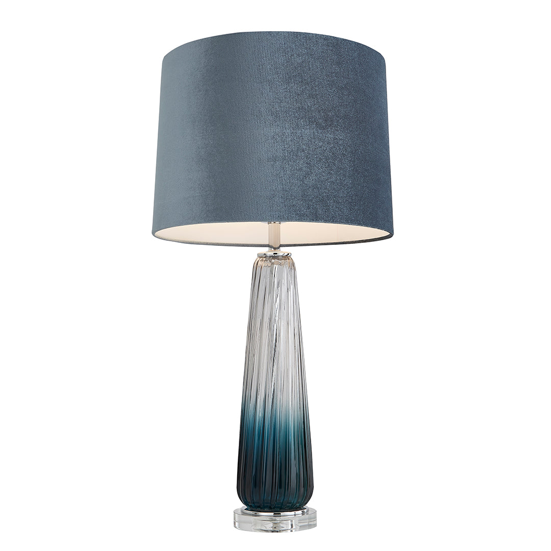 Alura Tapered Blue Ombre Glass Table Lamp