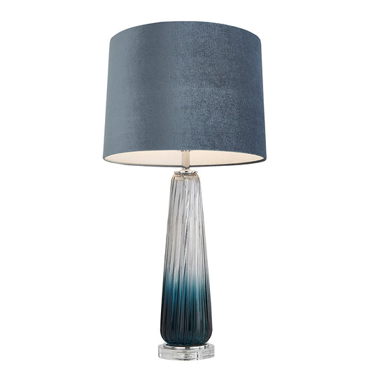 Alura Tapered Blue Ombre Glass Table Lamp
