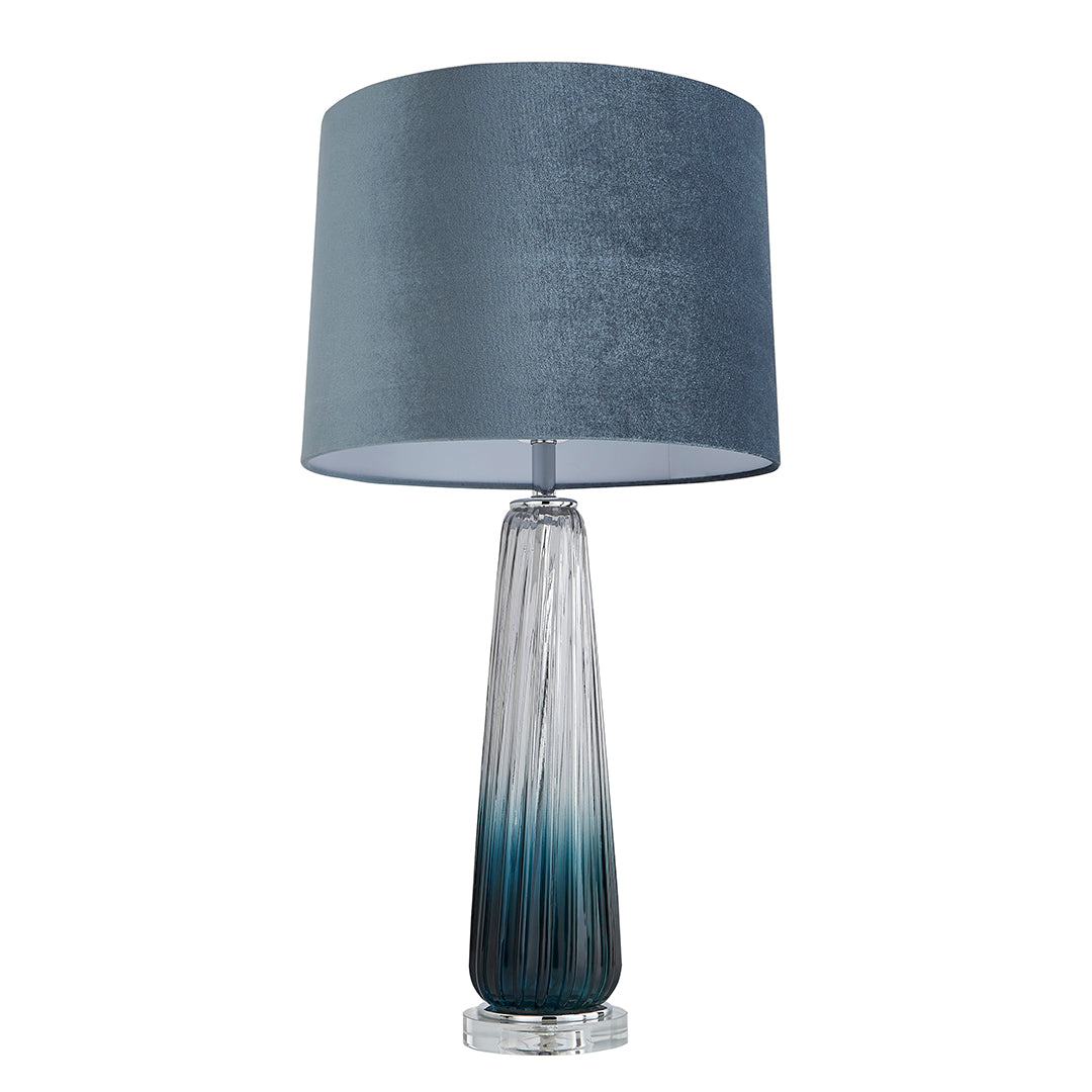 Alura Tapered Blue Ombre Glass Table Lamp