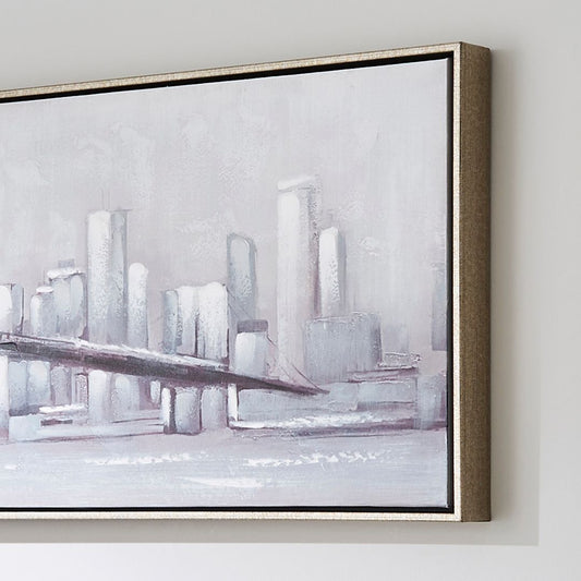 City Life Framed Canvas Wall Art