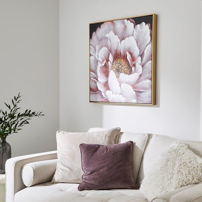 Peony Blush Framed Canvas Wall Art