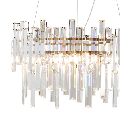 Onega 3 Light Antique Brass & Glass Pendant Ceiling Light