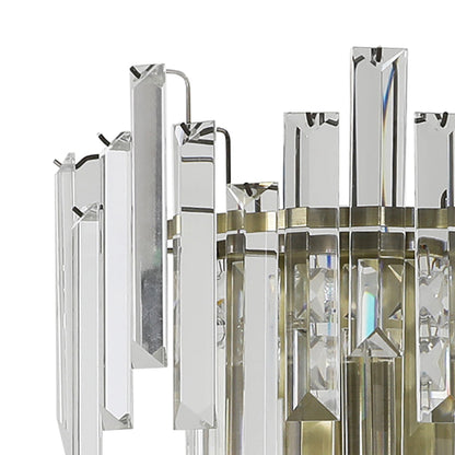 Onega Antique Brass & Glass Crystal Wall Light